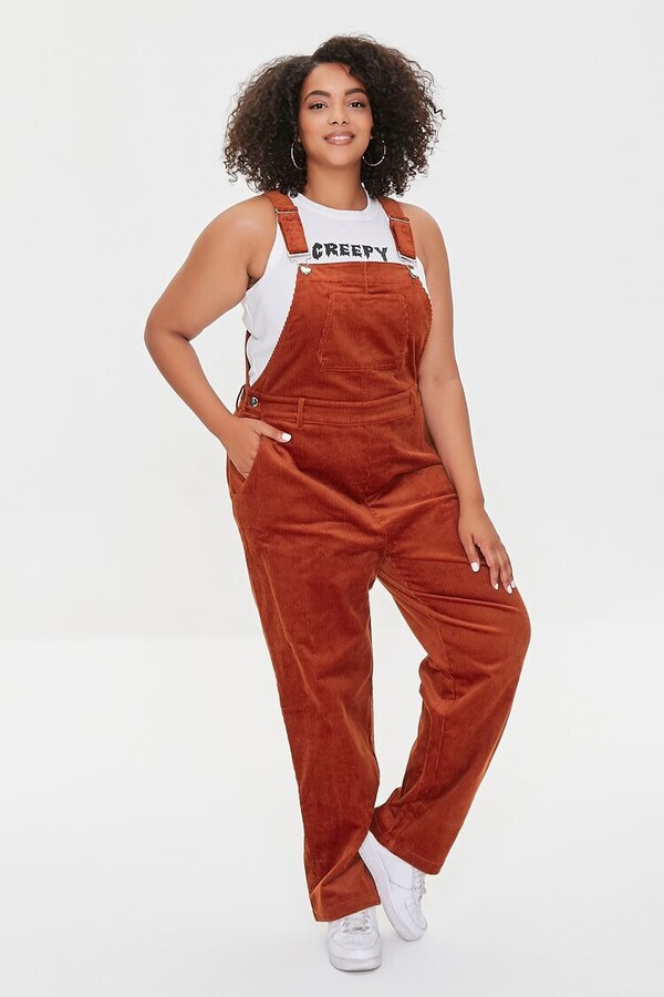 plus size red overalls
