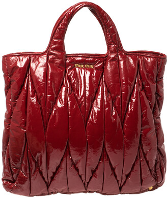 Miu Miu Matelassé leather red bag Archives - STYLE DU MONDE
