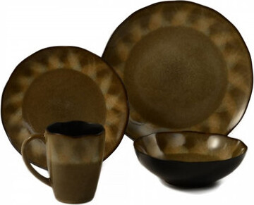 ColorUs China Yaxha 16 Piece Dinnerware Set, Service for 4