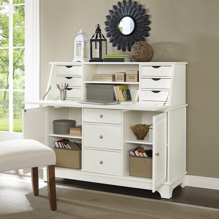 Crosley Furniture Sullivan Secretary Desk in White ShopStyle