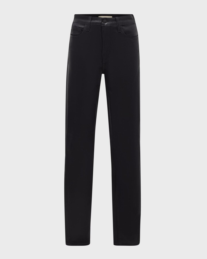 L'Agence Marguerite Coated Modal Denim High-Rise Skinny Jeans