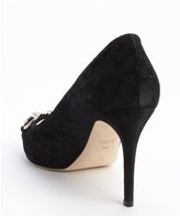 Thumbnail for your product : Gucci black nubuck guccissima 'New Hollywood' platform pumps