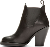 Thumbnail for your product : Acne Studios Black Leather Curved Gusset Star Ankle Boots