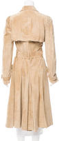 Thumbnail for your product : Alexander McQueen Suede Trench Coat