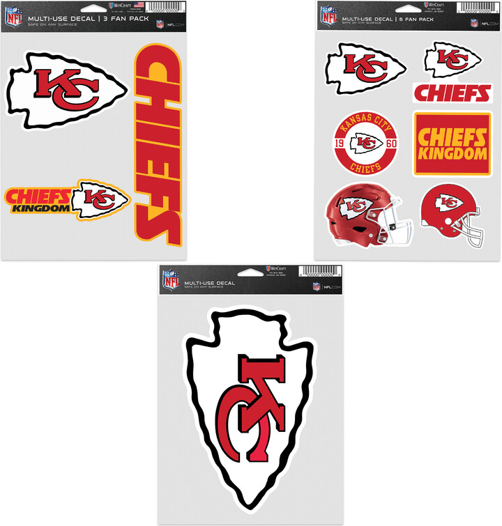 WinCraft Kansas City Chiefs Three-Pack Fan Decal Set