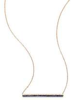Thumbnail for your product : Diane Kordas Diamond, Sapphire & 18K Rose Gold Bar Necklace