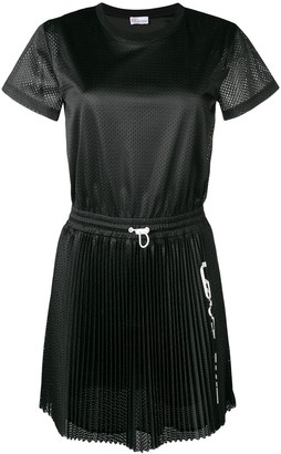 black sports jersey dress