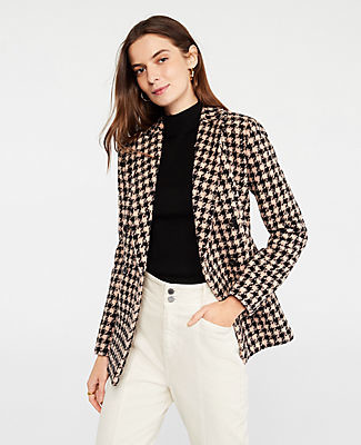ann taylor houndstooth jacket