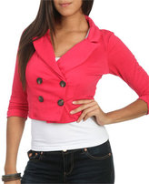 Thumbnail for your product : Wet Seal WetSeal Double Breasted Ponte Jacket Mustard