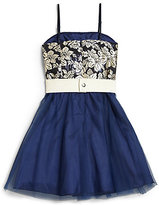 Thumbnail for your product : Un Deux Trois Girl's Tapestry Tulle Dress