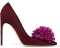 Brian Atwood Alis embellished suede pumps