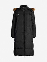 Thumbnail for your product : Claudie Pierlot Faux fur-trim hooded shell-down parka coat