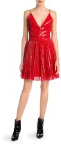 Thumbnail for your product : MSGM Pleated Sequin Flare Dress