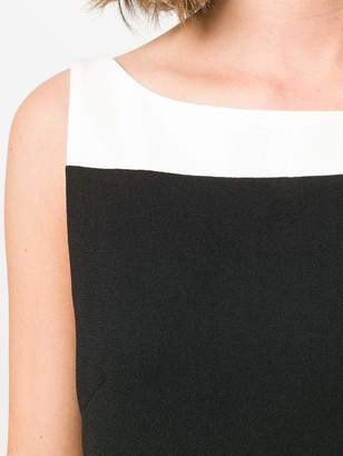 Givenchy Sleeveless Round Neck Fitted Bicolor Dress