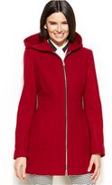 Thumbnail for your product : Anne Klein Hooded Wool-Blend Zip-Front Walker Coat