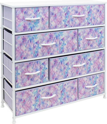 Sorbus 8 Drawers Dresser with Steel Frame and Wood Top