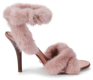 valentino fur heels