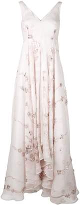 Talbot Runhof embellished floral gown