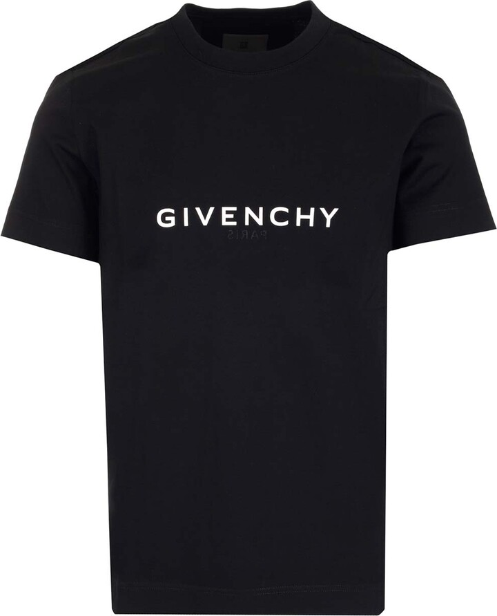 Givenchy Black 'givenchy Paris Reverse' T-shirt - ShopStyle