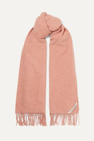Thumbnail for your product : Acne Studios Fringed Melange Wool Scarf - Pink