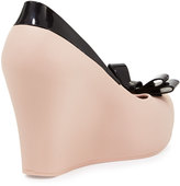 Thumbnail for your product : Melissa Shoes Queen Peep-Toe Wedge Pump, Pink/Black