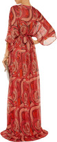 Thumbnail for your product : Issa Printed silk-chiffon maxi dress