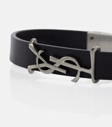 Thumbnail for your product : Saint Laurent Opyum leather bracelet