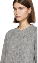 Thumbnail for your product : Helmut Lang Grey Cable Sweater