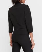 Thumbnail for your product : Express Cropped One-Button Blazer