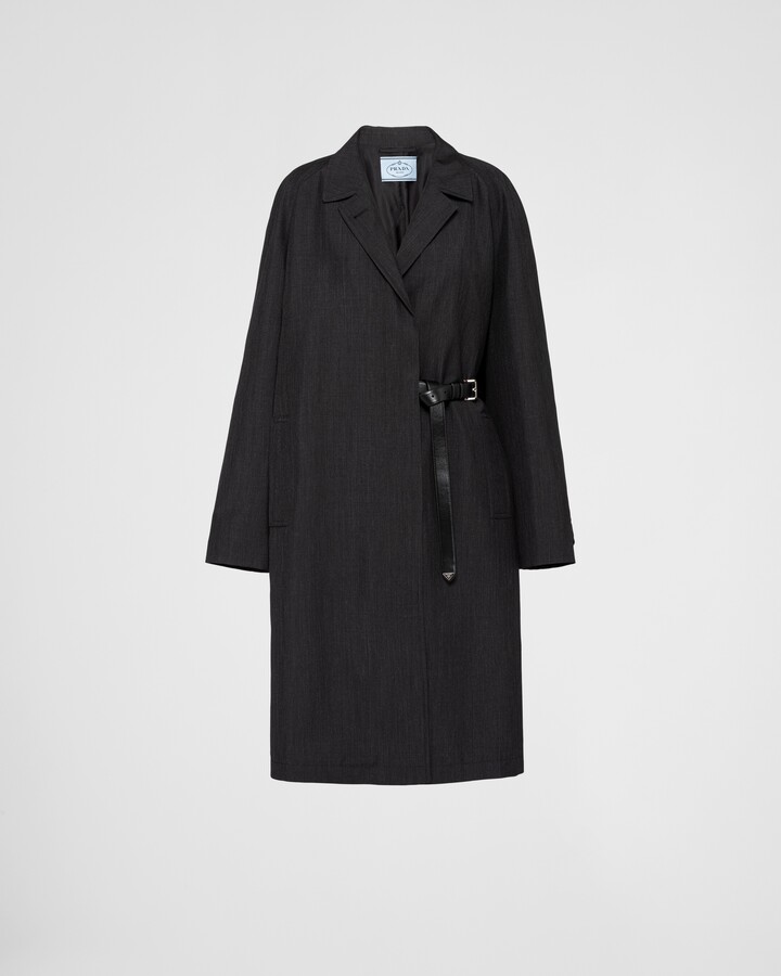 Prada Singlebreasted Kid Mohair Coat ShopStyle