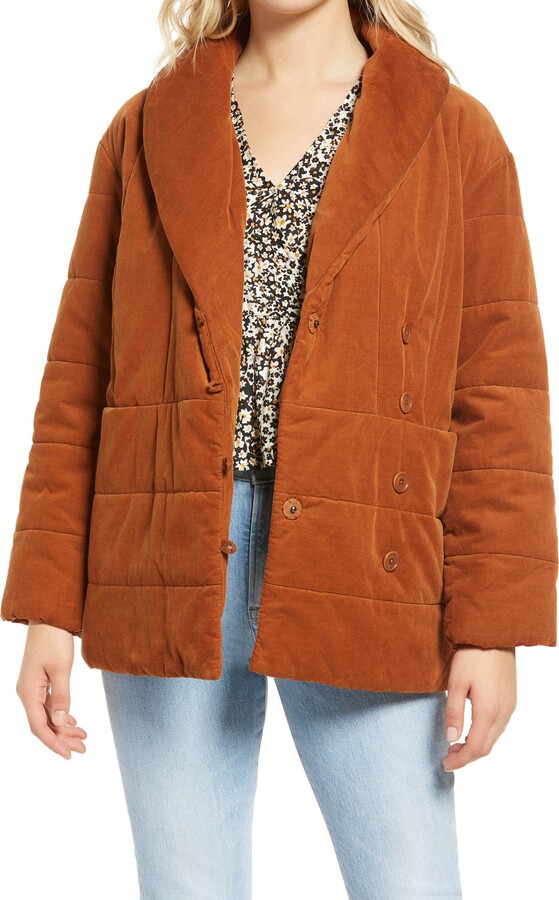 corduroy fur lined jacket