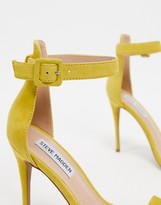 Thumbnail for your product : Steve Madden leather barely there stiletto heeled sandals in yellow