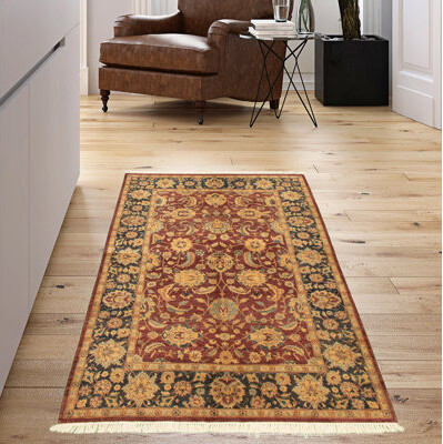 Ecarpetgallery One-of-a-Kind Hand-Knotted New Age Pako Persian Dark Red 4'6" x 7' Wool Area Rug