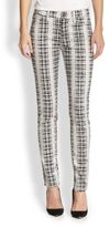 Thumbnail for your product : 7 For All Mankind Houndstooth Plaid Skinny Jeans