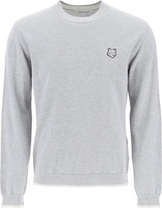 MAISON KITSUNÉ Fox Head Patch Fine-Knit Jumper