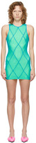 Thumbnail for your product : Marshall Columbia SSENSE Exclusive Blue & Green Diamond Seam Mini Dress