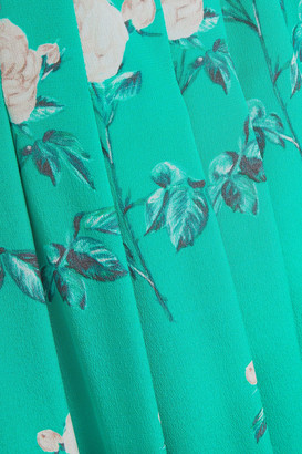 Emilia Wickstead Richie Pleated Floral-print Silk Crepe De Chine Midi Skirt