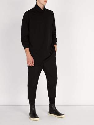 Rick Owens Astaires Cropped Wool Trousers - Mens - Black