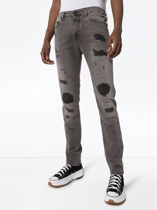 True Religion slim-fit Rocco patch jeans