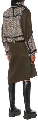 Sacai Wool-blend tweed jacket
