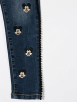 Thumbnail for your product : MonnaLisa Mickey Mouse motif jeans
