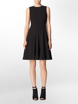 Thumbnail for your product : Calvin Klein Pleated Sleeveless Fit + Flare Dress