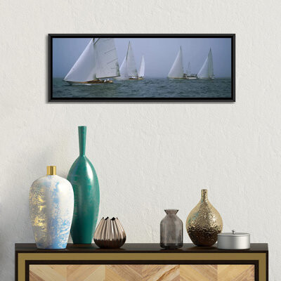 East Urban Home 'Sailboats at Regatta Newport Rhode Island' Photographic Print on Canvas