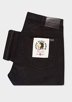 Paul Smith Men's Tapered-Fit 'Super Black' Stretch-Denim Jeans