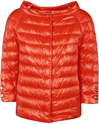orange down jacket womens