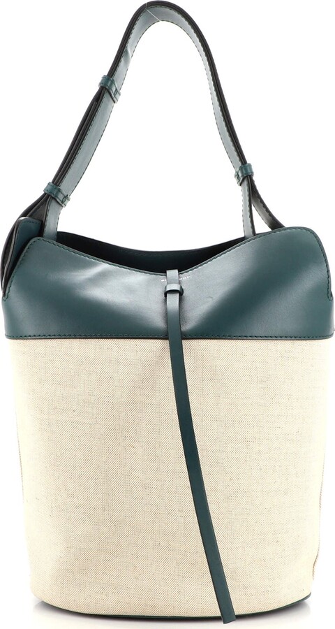 Burberry Large Bucket Bag In Black Supple Leather