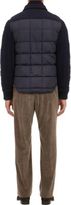 Thumbnail for your product : Fay Twill, Cable Knit & Quilted Tech-Fabric Combo Jacket-Blue