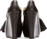 Thumbnail for your product : Marni Black Leather Tasseled Wedge Boots