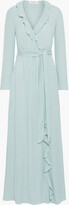 Thumbnail for your product : Goat Hollywood Ruffle-trimmed Crepe Maxi Wrap Dress