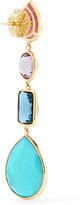 Thumbnail for your product : Ippolita Rock Candy 18-karat Gold Multi-stone Earrings - Blue